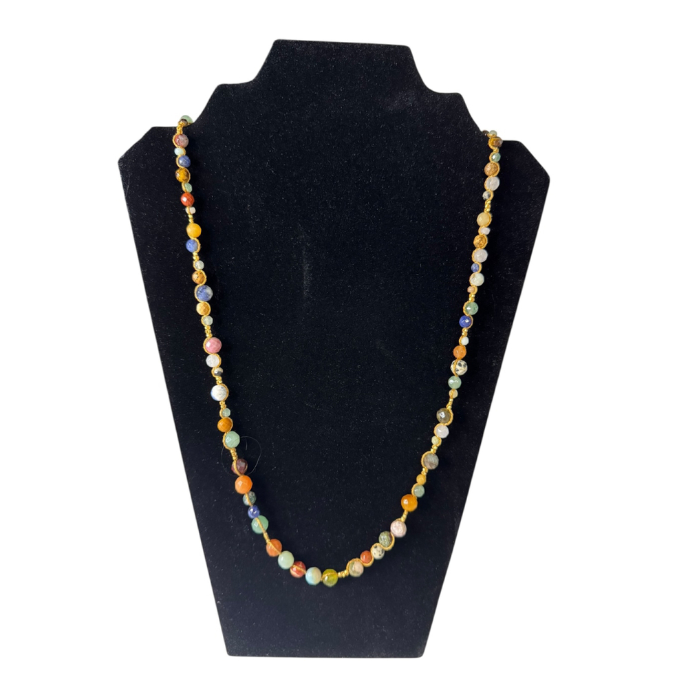 Colleen Lopez Multicolor Gold Beaded Necklace One Size